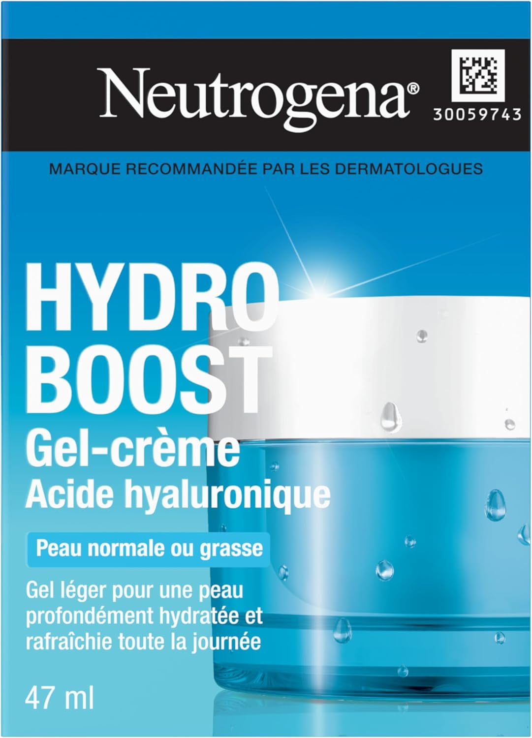 Hydro Boost Gel Cream Face Moisturizer - Oil-Free Facial Cream with Hyaluronic Acid for Dry Skin - Lightweight, Non-Comedogenic Daily Hydrating Formula, 47Ml